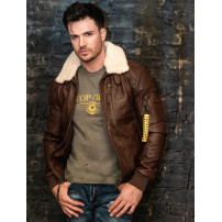 Top Gun® Mens Bomber Jacket with Removable Fur