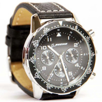 Boeing Black Leather Watch