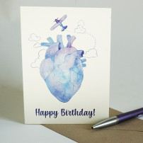 Felicitare - Inima de calator - Happy Birthday