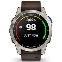 Garmin D2 Mach 1 Aviator Smartwatch cu bratara din piele maro Oxford