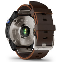Garmin D2 Mach 1 Aviator Smartwatch cu bratara din piele maro Oxford