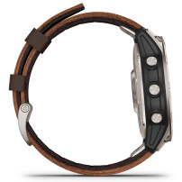 Garmin D2 Mach 1 Aviator Smartwatch cu bratara din piele maro Oxford