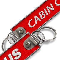 Breloc brodat  Airbus - Cabin Crew Red Baggage