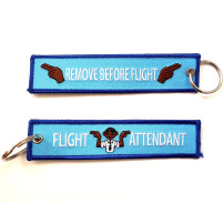 Flight Attendant Remove Before Flight Keyring