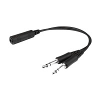 Helicopter Headset Plug to General Aviation Cable Adapter
