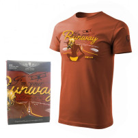 T-Shirt Pilot Woman Sitting on RUNWAY