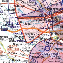 Romania Harta VFR ICAO Rogers Data 2026