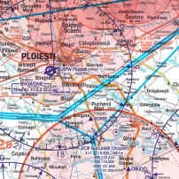 Romania Harta VFR ICAO Rogers Data 2026