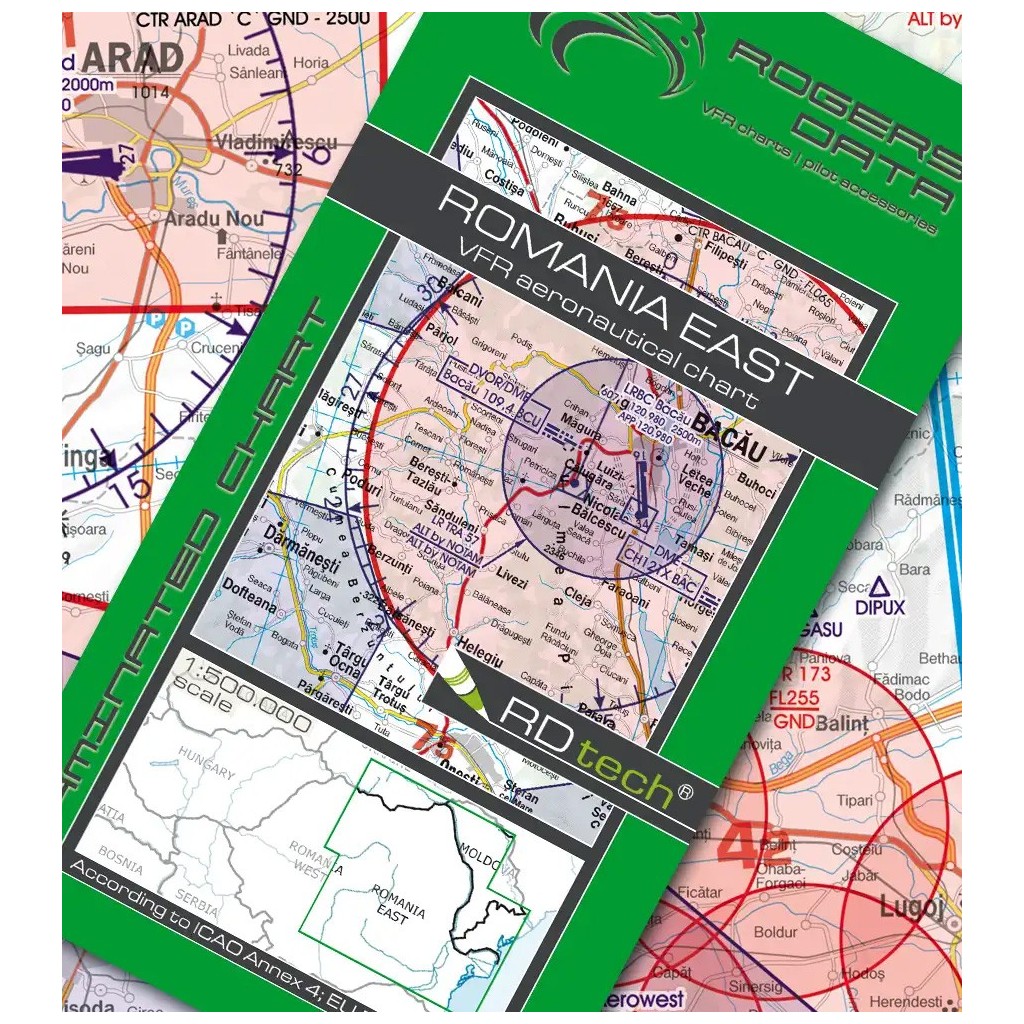 Romania Harta VFR ICAO Rogers Data 2026