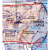 Romania Sud si Bulgaria Harta VFR ICAO Rogers Data 2024