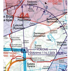 Romania Sud si Bulgaria Harta VFR ICAO Rogers Data 2024