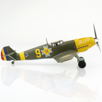 Macheta Messerschmitt BF 109E-3 "Hai Fetito" No.9, Lt. loan Di Cesare, Grupul 7, Romanian Air Force Diecast - Scara 1:48