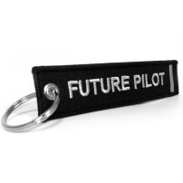 Breloc brodat Future Pilot Silver