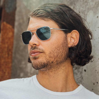 Ochelari de soare Randolph Aviator Matte Chrome