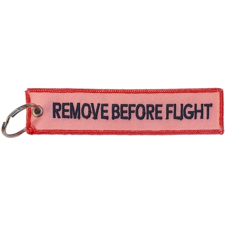 Breloc brodat Remove Before...