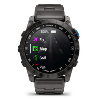 Garmin D2 Mach 1 Pro, Aviator Smartwatch cu Bratara Ventilata din Titan
