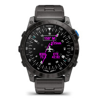 Garmin D2 Mach 1 Pro, Aviator Smartwatch cu Bratara Ventilata din Titan