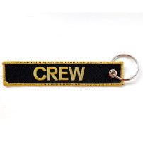 Breloc brodat CREW - Auriu