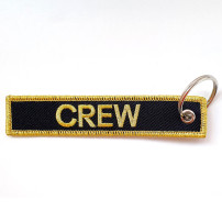 Breloc brodat CREW - Auriu