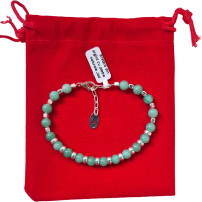Silver bracelet with natural stones