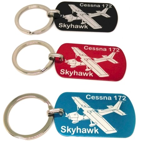 Engraved aluminium keyring...