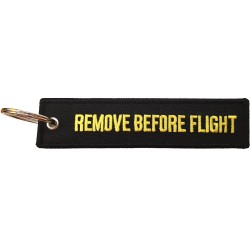 Breloc brodat Remove Before...