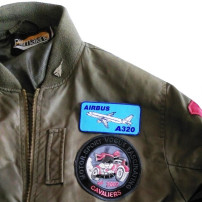 Emblema Airbus A320 imprimeu pe material textil