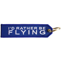 Breloc brodat  ID RATHER BE FLYING