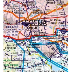 Romania Sud si Bulgaria Harta VFR ICAO Rogers Data 2026