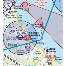 Romania Sud si Bulgaria Harta VFR ICAO Rogers Data 2026