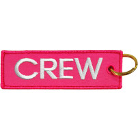 Breloc brodat CREW