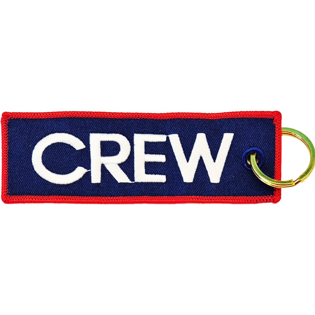 Breloc brodat CREW