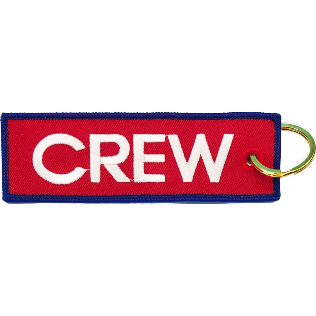 Breloc brodat CREW
