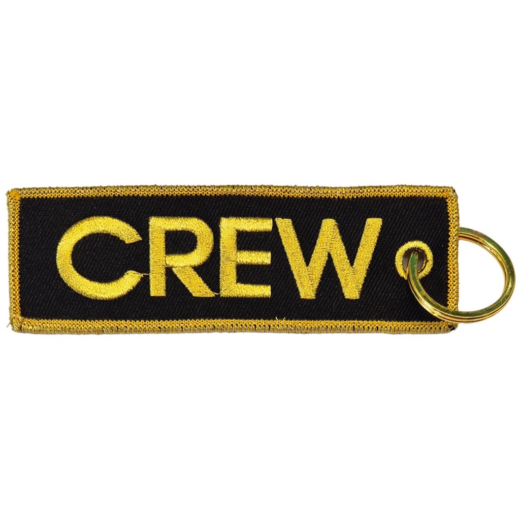Breloc brodat CREW