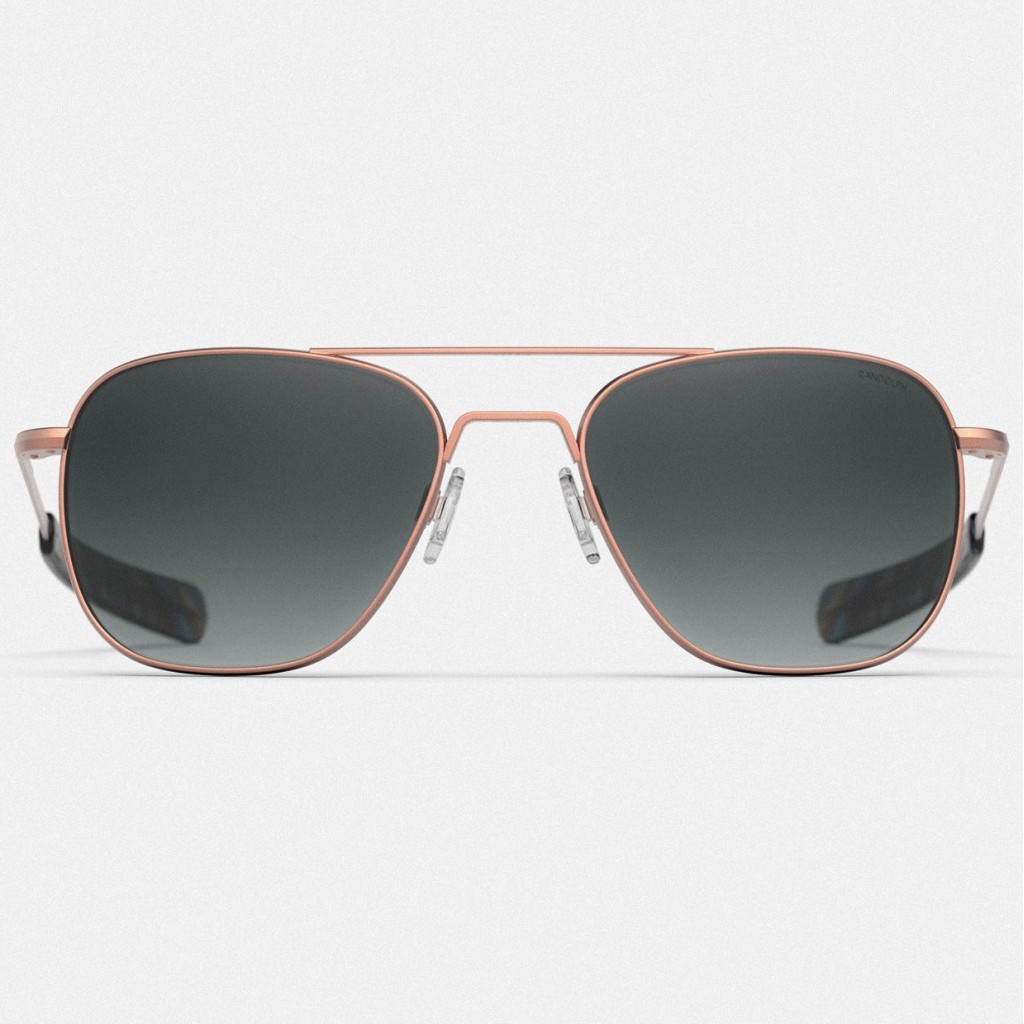 Ochelari de soare Randolph Aviator 22k Satin Rose Gold