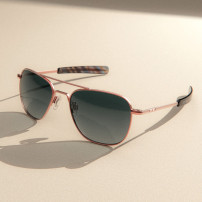Randolph Aviator 22k Satin Rose Gold Sunglasses