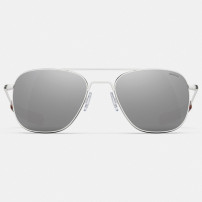 Randolph Aviator Satin Silver Sunglasses