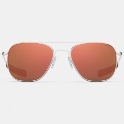 Ochelari de soare Randolph Aviator Satin Silver
