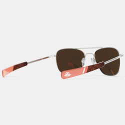 Ochelari de soare Randolph Aviator Satin Silver
