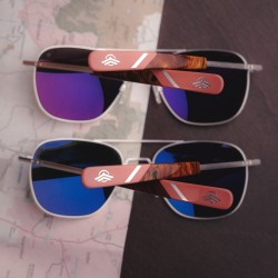 Ochelari de soare Randolph Aviator Satin Silver