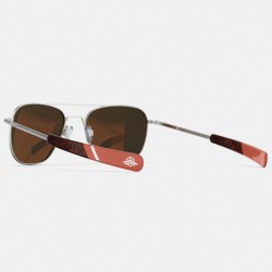 Ochelari de soare Randolph Aviator Satin Silver