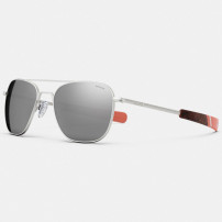 Ochelari de soare Randolph Aviator Satin Silver