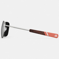 Ochelari de soare Randolph Aviator Satin Silver
