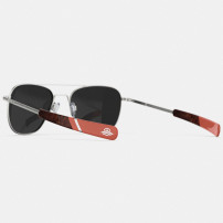 Ochelari de soare Randolph Aviator Satin Silver
