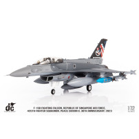 JC Wings Lockheed Martin F-16D Fighting Falcon Singapore Air Force 425th Fighter Squadron Scale 1:72 Aircraft Model