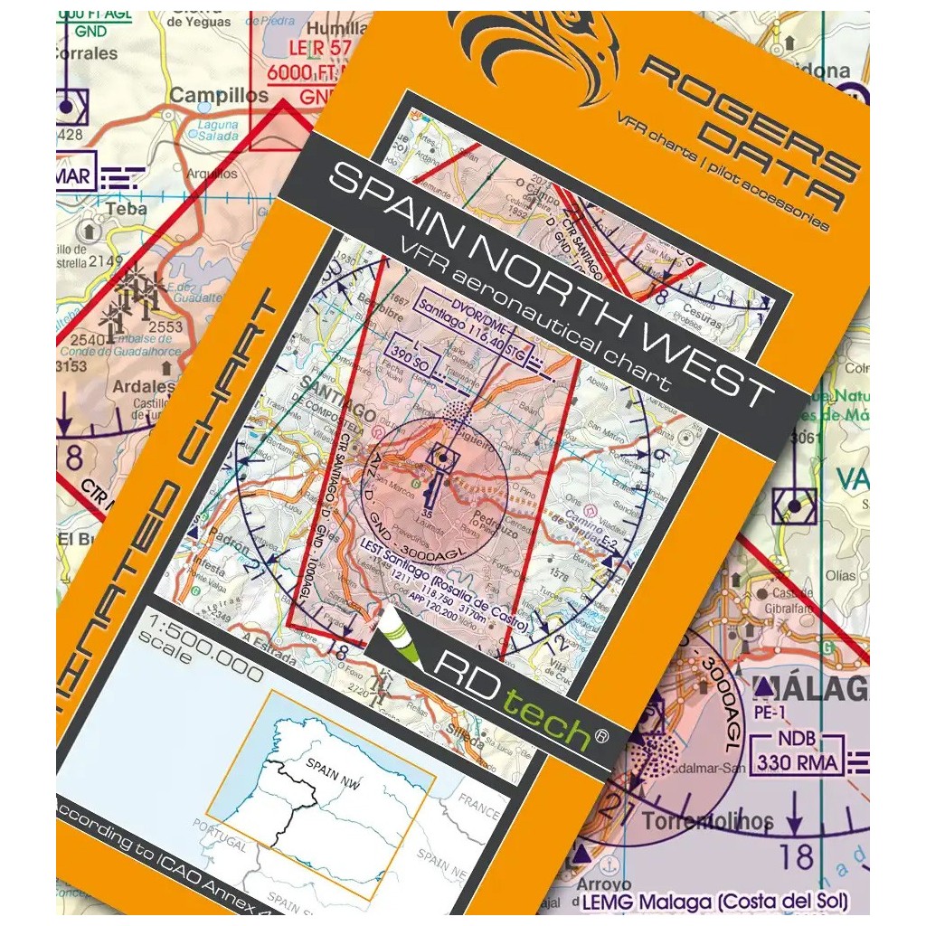 Spania Harta VFR ICAO Rogers Data 2026