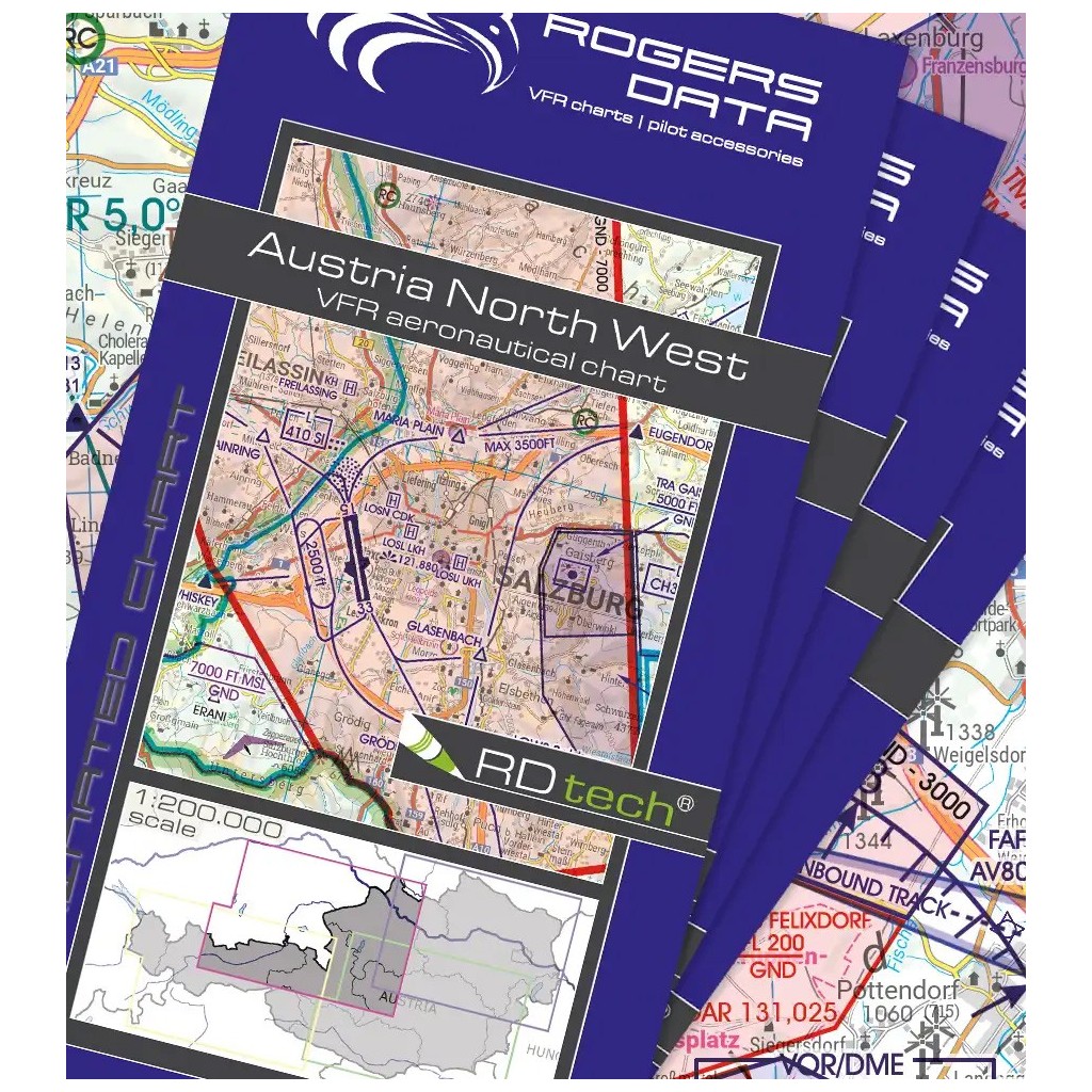 Austria Set 4 harti VFR ICAO Rogers Data 2026