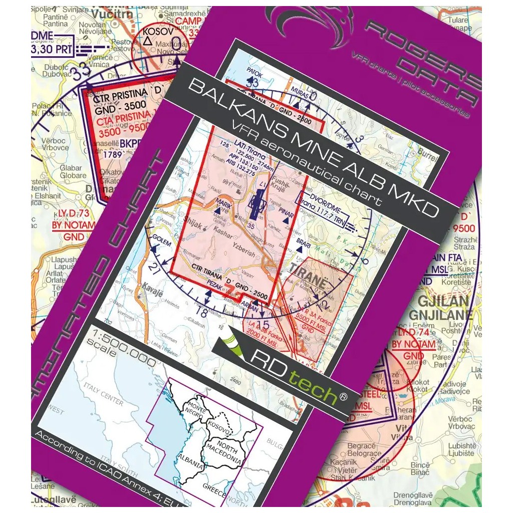 Balcanii Harta VFR ICAO Rogers Data 2026