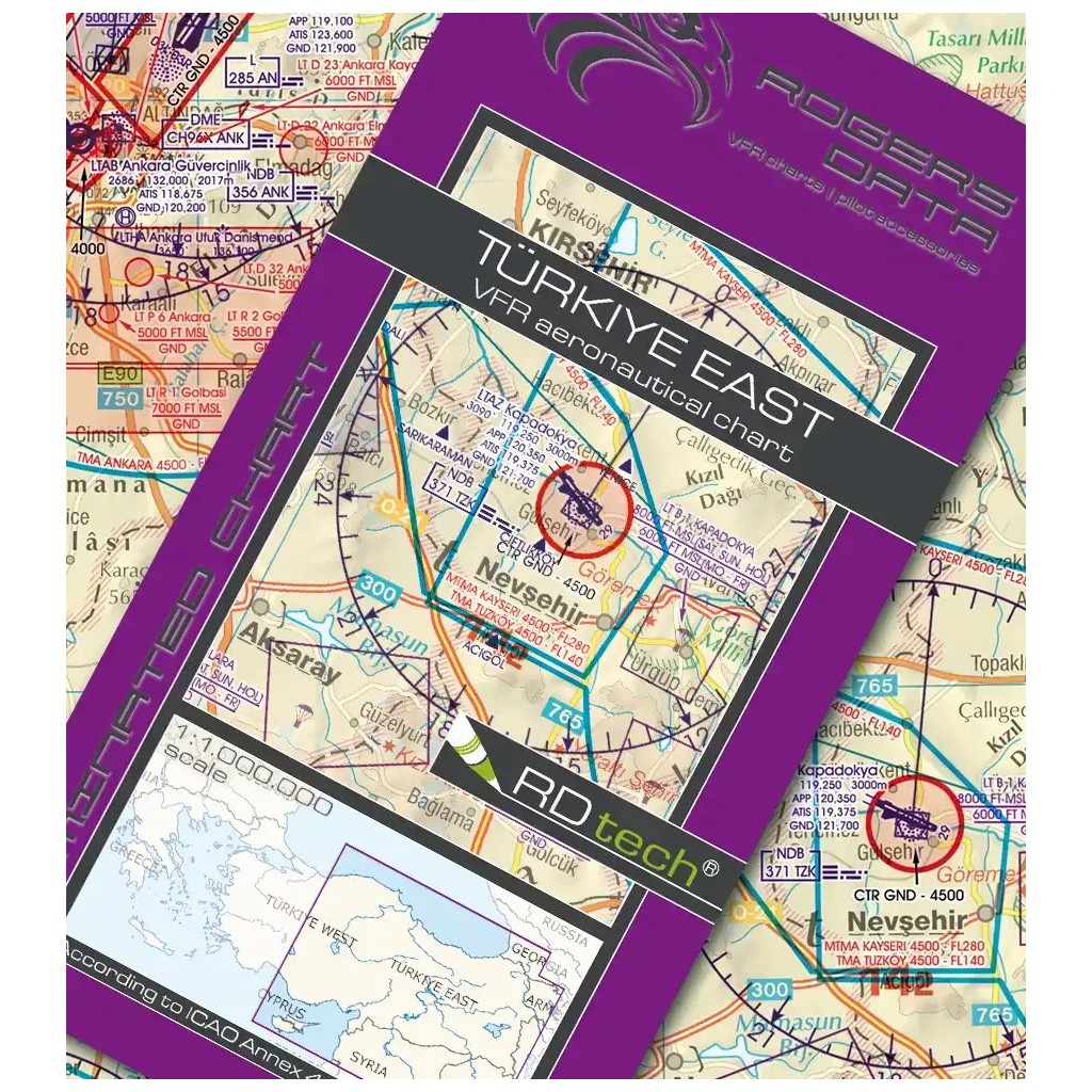 Turcia VFR ICAO Chart 2026 - 1:1.000.000