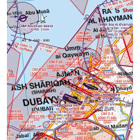 U.A.E.-Qatar-Bahrain VFR ICAO Chart 2026 - 1:1.000.000